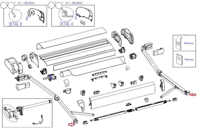 Thule 9200 Bevestingset Knikarmen Lead Rail