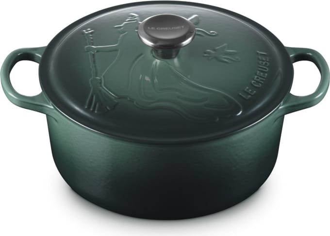Le Creuset x Wicked Signature stoofpan rond 24cm Elphaba groen - limited edition