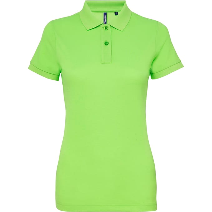 Asquith & Fox Dames/dames Performance Blend Poloshirt met korte mouwen (Neon Groen)