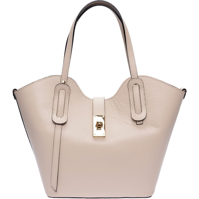 Isabella Rhea Beige Rundleer Tas