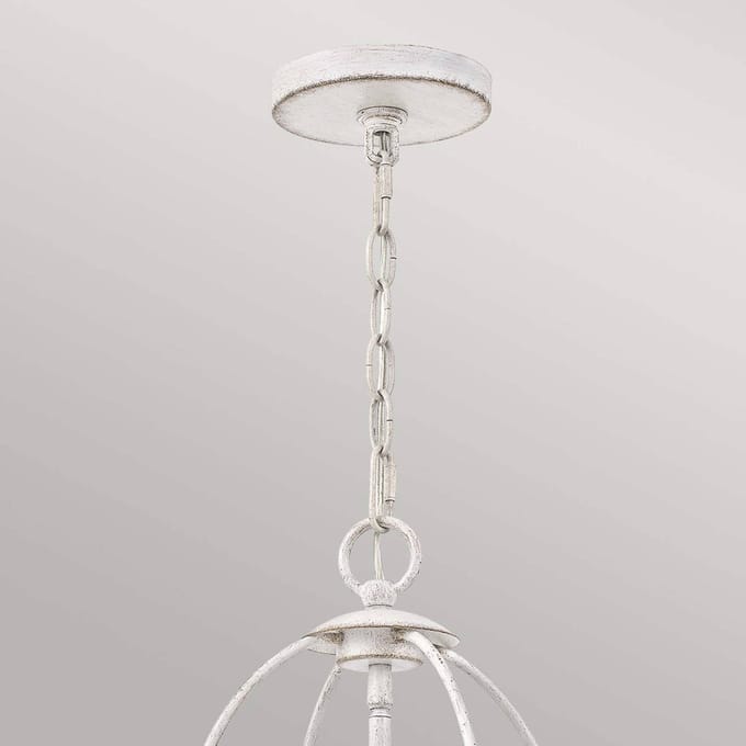 Quoizel LED Hanglamp Bradbury | 4X E14 Max 40W | Dimbaar | Antique White