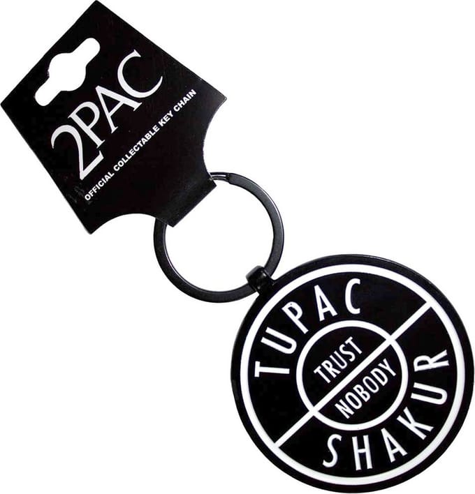 Tupac - Trust Nobody Sleutelhanger - Zwart