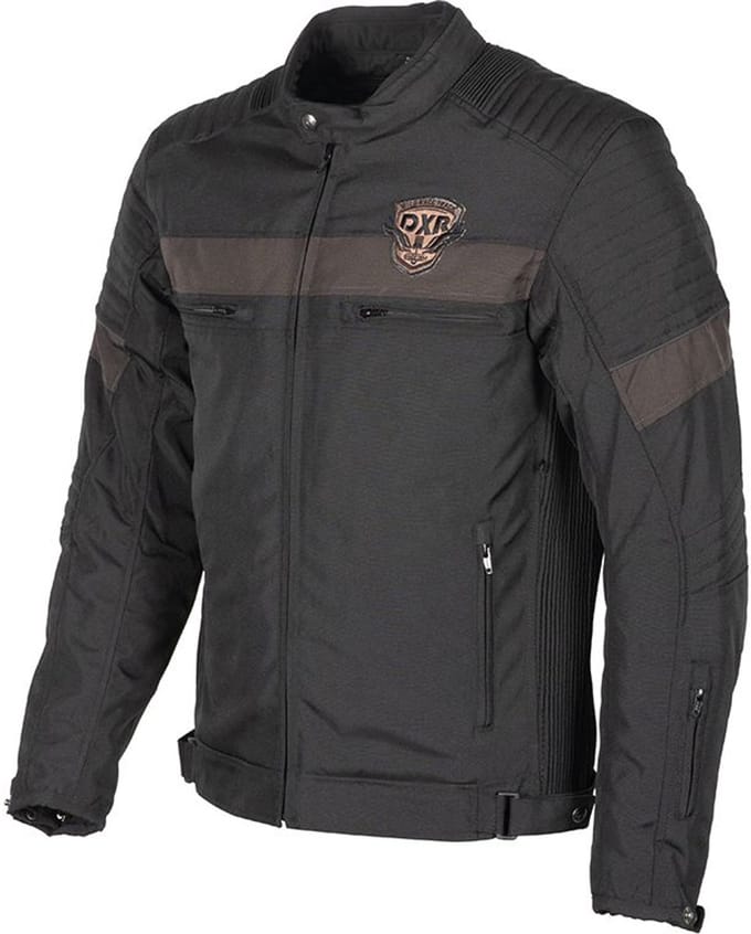 MOTOBLOUZ Motorjas CHUCK TEX Mannen|4-seizoenen|Zwart/Donkerbruin L CE-gekeurd