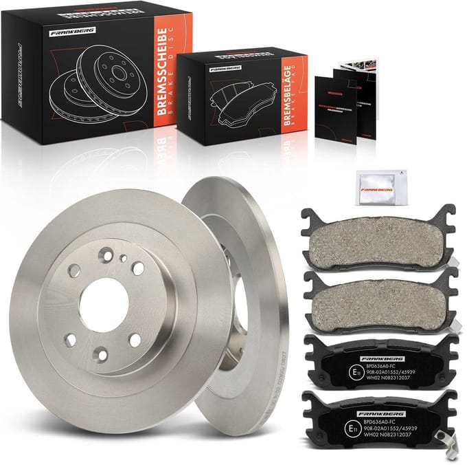 Frankberg 2x Remschijven 4x Remblokken Achteras voor Mazda