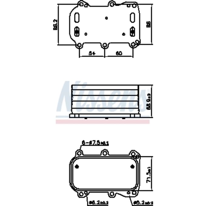 Olie radiator, motorolie NISSENS 91253