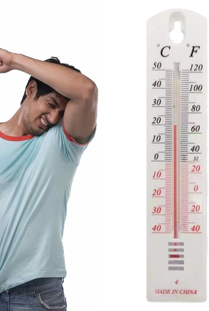Temperatuurmonitor - Weerthermometer - Binnen en buiten - Breed meetbereik - 218 x 46 cm