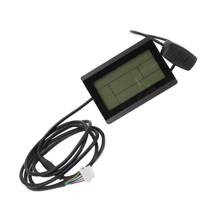 Elektrische Fiets Display Meter 5 Pin Waterdichte Connector Fiets LCD Display Bedieningspaneel voor KT gray