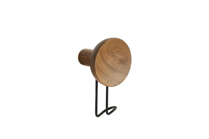 Woud Around Wandhaken - walnoot / zwart - Large