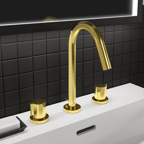 Ideal Standard 3-hole basin mixer with drain BC783A2
