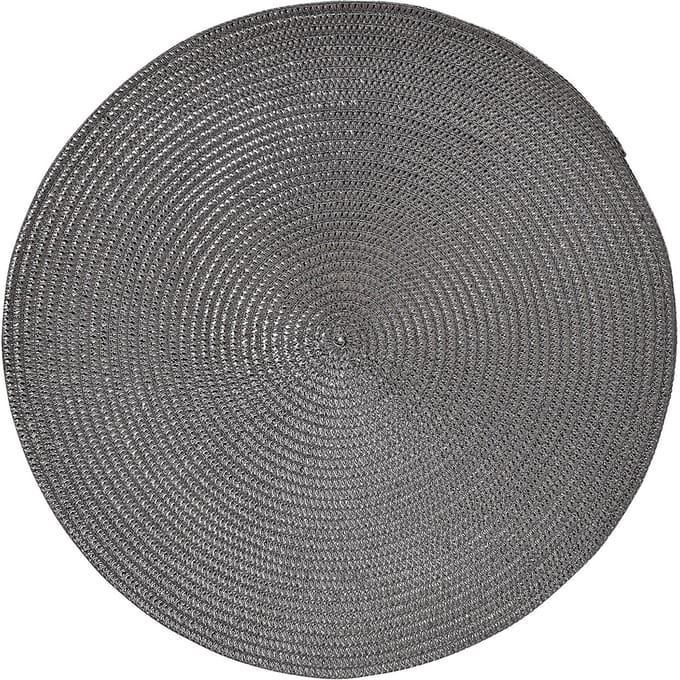 Placemat van kunststof – Zwart | Ø 38 cm | Set van 6