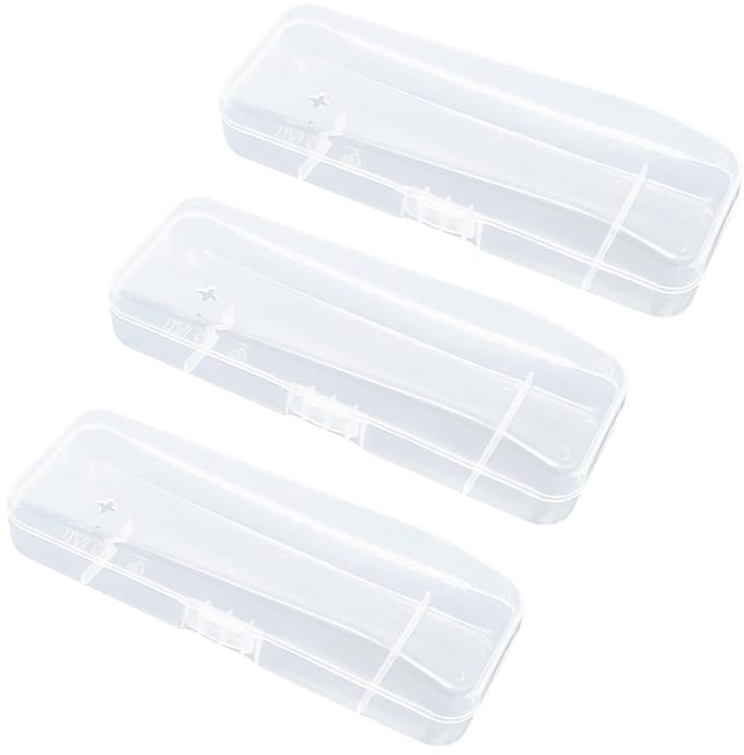 Dailygoods- Scheermes - 3 Stuks - Opbergdoos - Bescherming - Houder - Veiligheidswaarschuwing - Transparant - Scheermeshouder