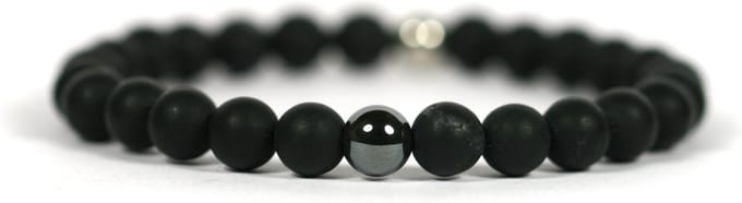 IbizaMen - matte onyx - hematiet - 8mm - 20cm