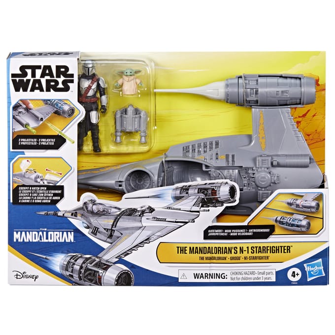 Star Wars 10cm Epic Hero Series N1 Starfighter With Mando & Grogu