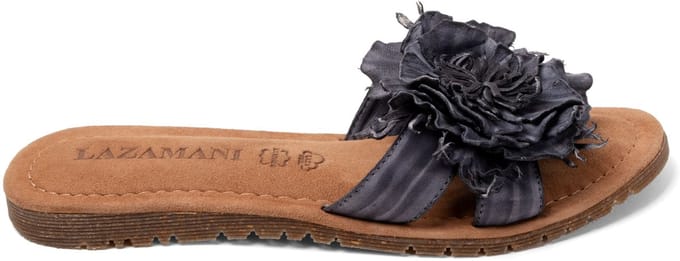 Zinnia Dames Slippers Leer Zwart