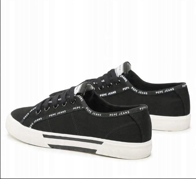 Pepe Jeans Brady Rib Serie - Dames Lage Sneakers - Zwart - Maat 38