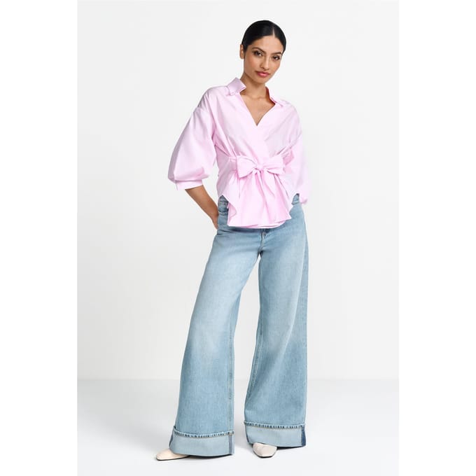 Rich & Royal Marlene Roll-up Denim Blue Größe: W29L32 | Ausgestellte Hosen Outlet | Damen | Blau