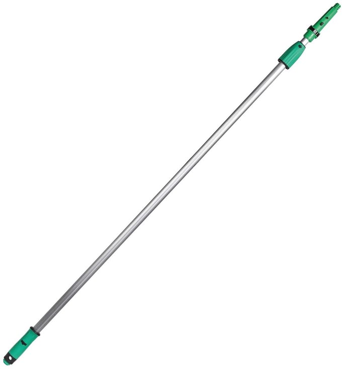 Telescopisch Systeem - Schoonmaaksteel - Hoge Oppervlakken - 2 Elementen - 3 Meter - Zilver