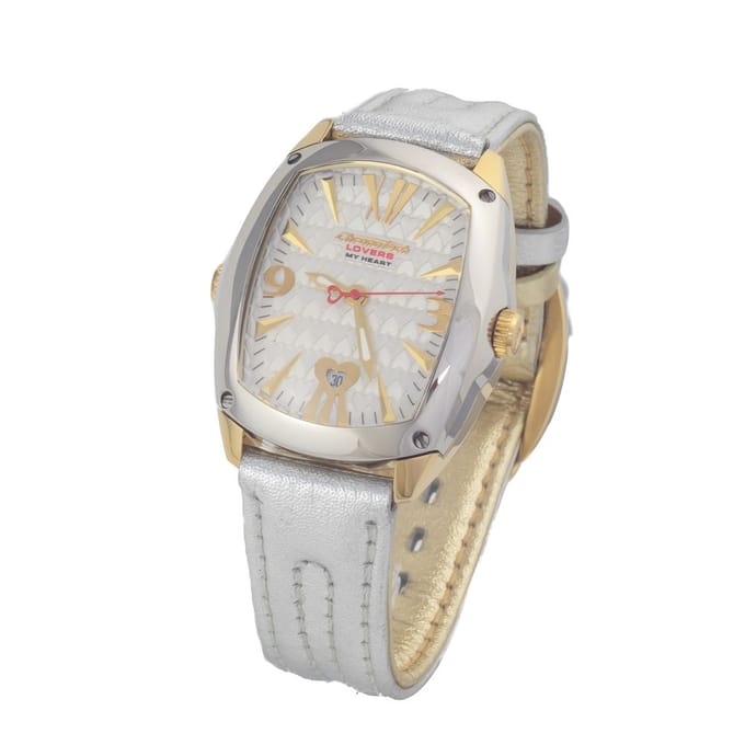 Horloge CHRONOTECH CT7696L-11. Kwarts, Kleur wit. Unisex. beige