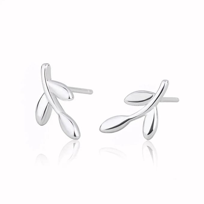 Oorbellen kerst - mistletoe - silver plated