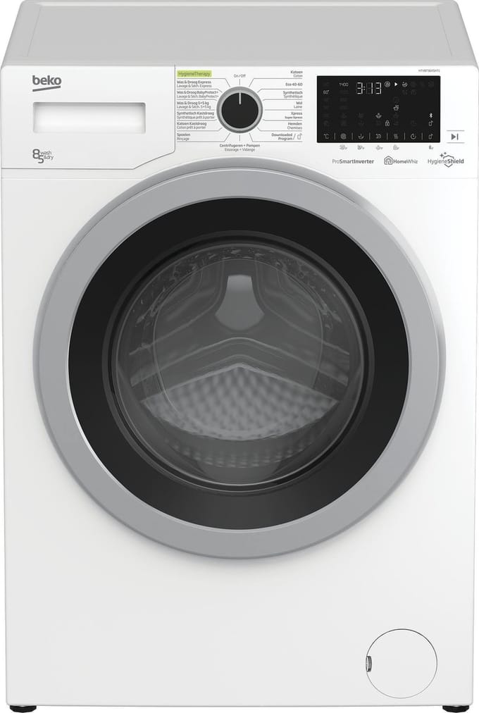 Beko HTV8736XSHT1 Was-droogcombinatie Vrijstaand Voorbelading Wit D