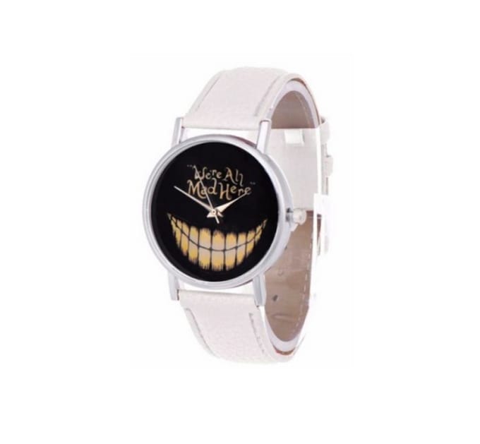 Hidzo Horloge We're All Mad Here Ø 37 mm - Wit - In horlogedoosje