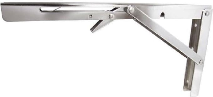 Tafelbladhouder Klapbaar Soft close - 150kg - Rvs 316 - Inklapbare plankdrager - Klapbare schapdragers