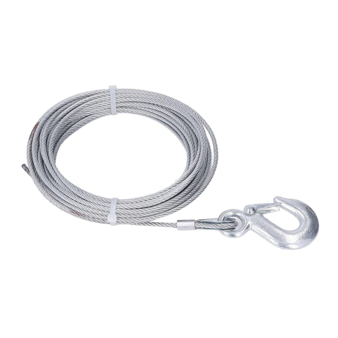 Winch Wire Rope 4mmx12m Cable 2000LBS Strength Stainless Steel Galvanized Replacement gray