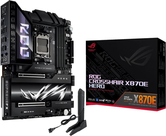 ASUS ROG CROSSHAIR X870E HERO - Moederbord - Socket AM5 - ATX - AMD X870E chipset