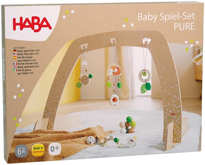 Haba baby speelset PURE houten speelgoed set voor baby's.