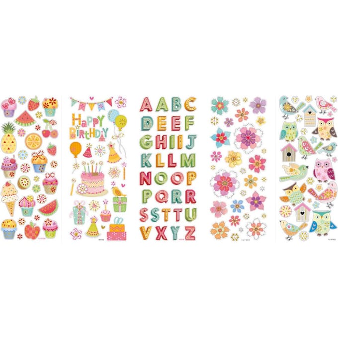 Briljante sticker "Het hele jaar door", 5 vellen