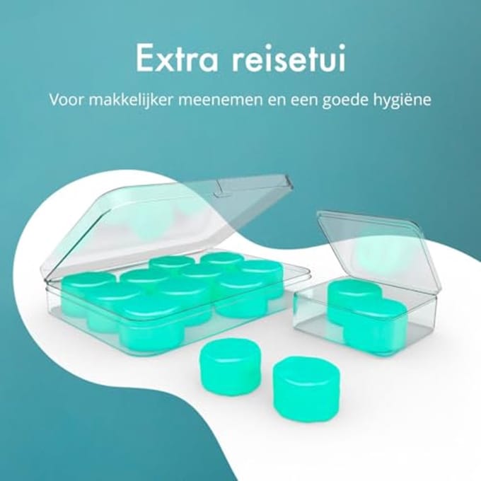 Malleable Silicone Earplugs for Noise Reduction - Comfortable Earplugs for Sleeping, Swimming, and Concentration - 12 Pack