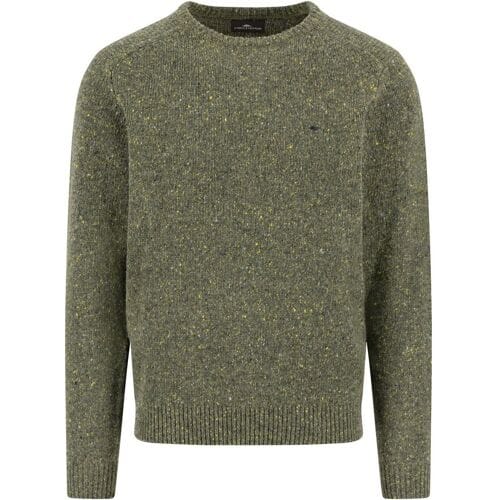 Fynch-Hatton Trui O-Neck Donegal Knit Dark Ivy / male