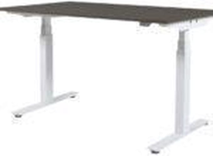 Zit Sta Bureau - Plus Elek 160x80 logan eik - wit frame