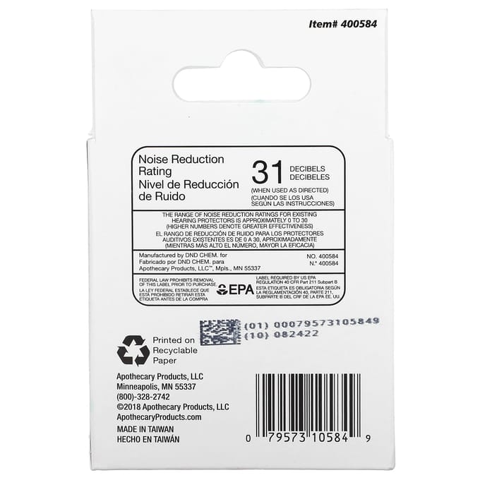 Foam earplugs, 18 pairs red