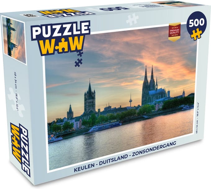 Puzzel Keulen - Duitsland - Zonsondergang - Legpuzzel - Puzzel 500 stukjes
