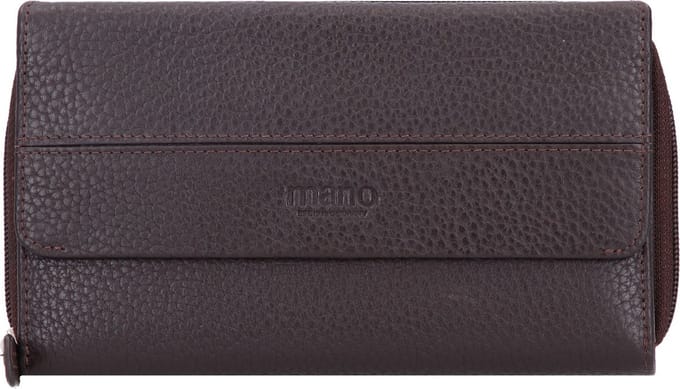 mano Don Tommas Portemonnee Leer 17,5 cm - Dames - Horizontaal - braun