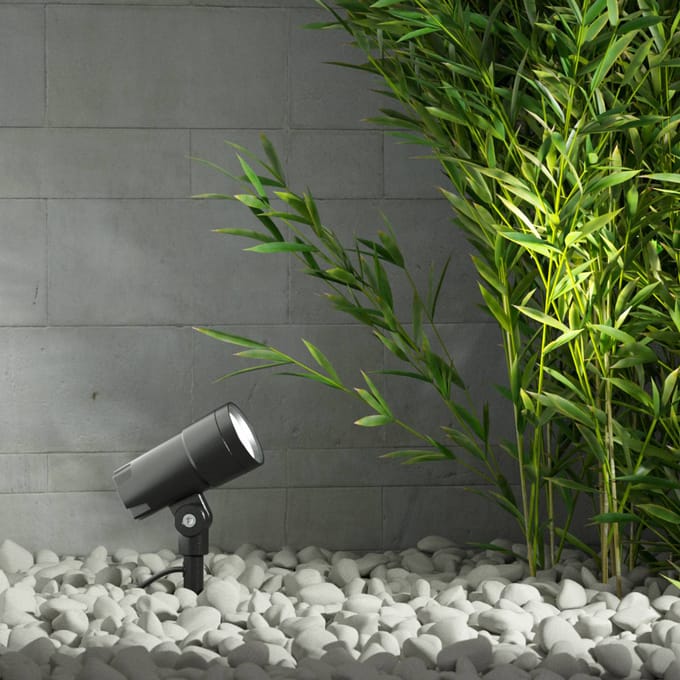 Lucande LED-buitenspot Daja, instelbare stralingshoek