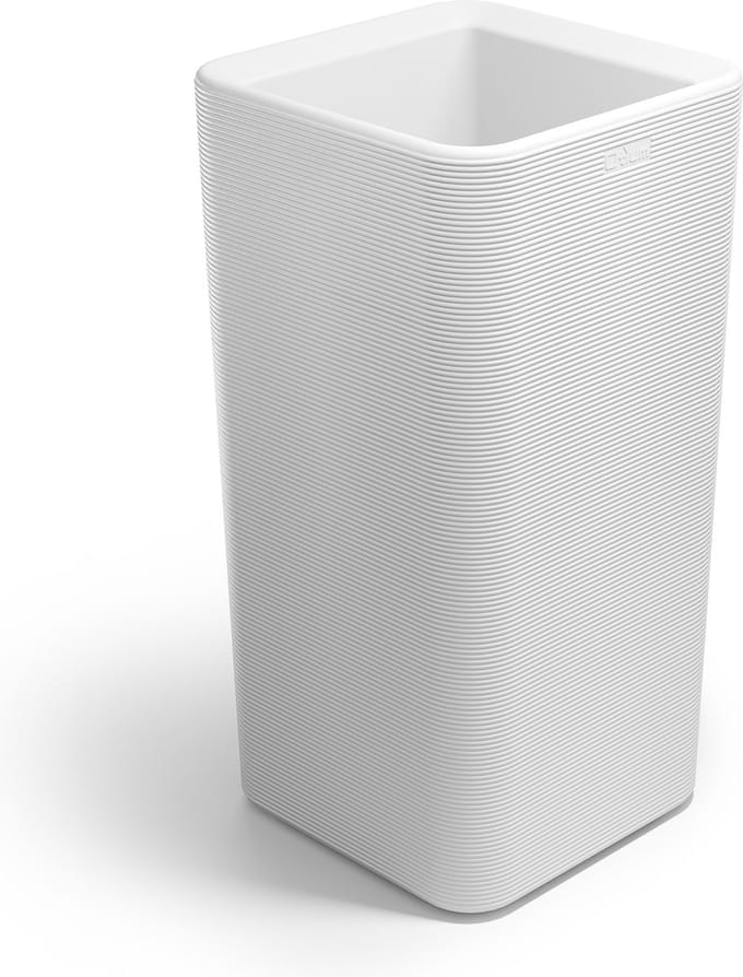 Otium bloembak dubbelwandig Linea 40 cm wit