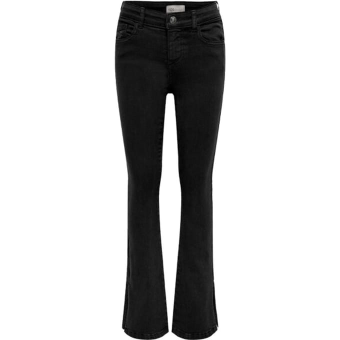 Only Koghus flared slit dnm black denim