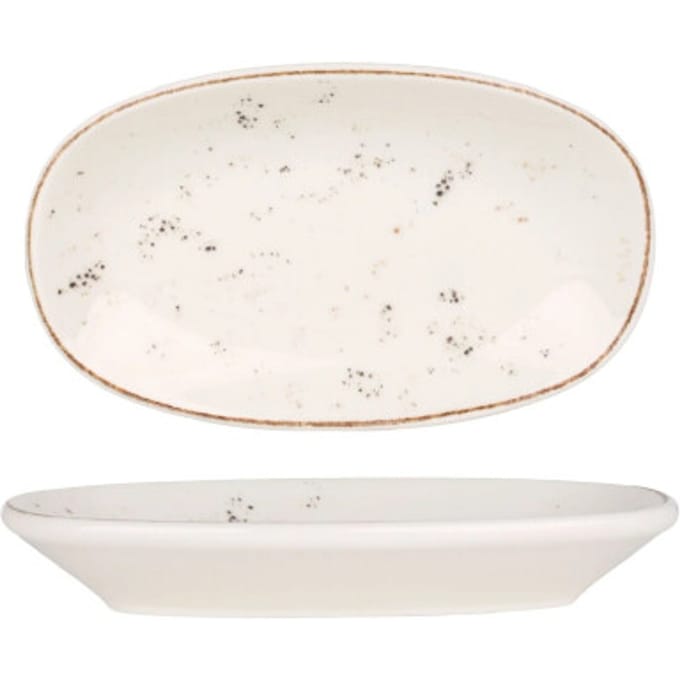 Bonna Serveerschaal - Grain - Porselein - 15x8.5 cm - set van 4