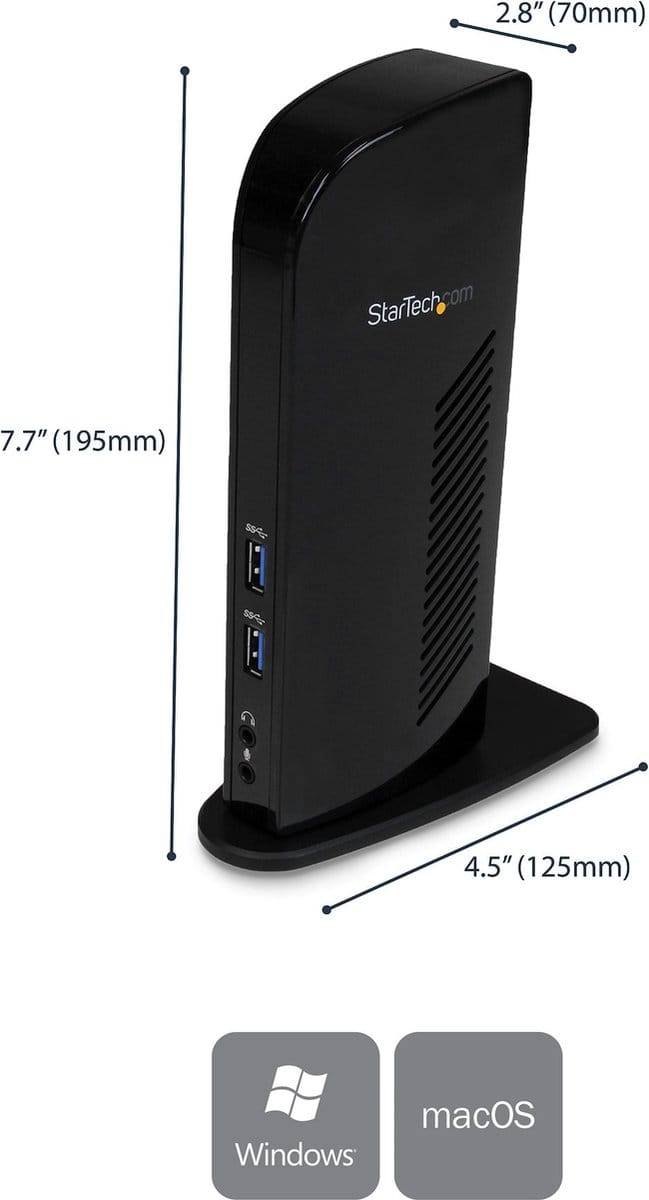 Dockstation Startech USB3SDOCKHD Black