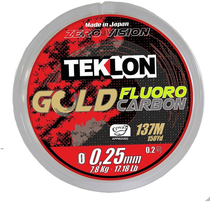 Teklon Gold Fluorocarbon - premium onzichtbare vislijn met Japan Technology Zero Vision 0,153MM / 137M
