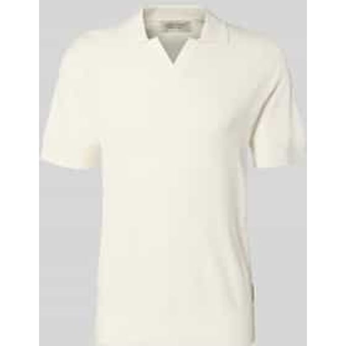 regular fit knitwear-poloshirt met structuurpatroon model 'MOSVIK'