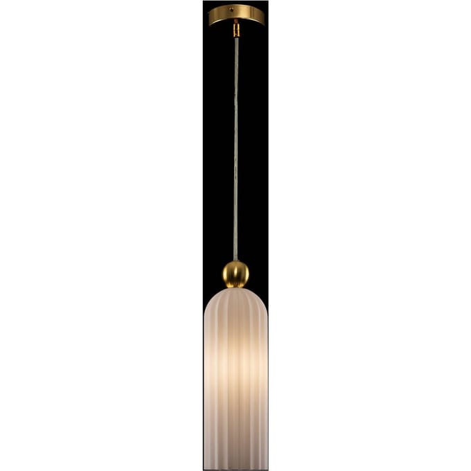 Maytoni Antic hanglamp, glazen kap in wit