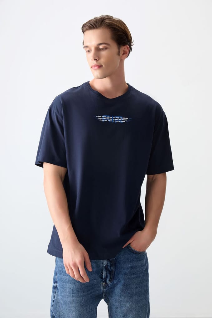 Overmaatse Katoenen Logo T-Shirt