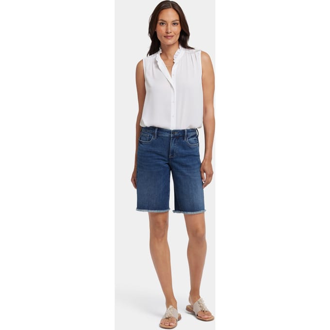 Lilly Denim Shorts Met Rafelige Zooms