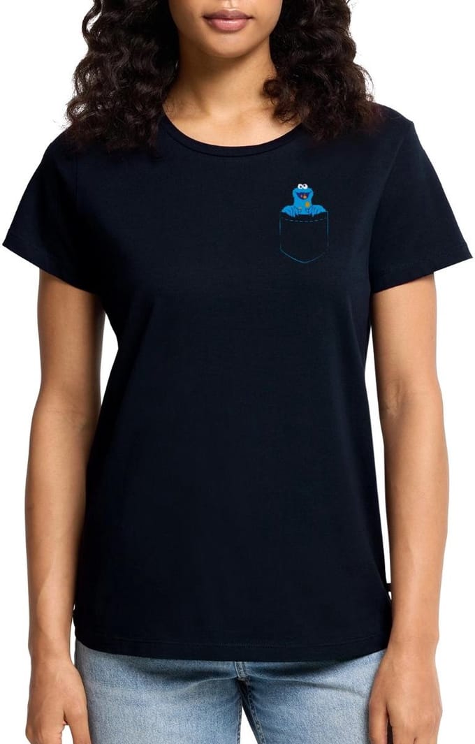 Sesamstraat Koekiemonster In Een Zak Premium T Shirt Dames
