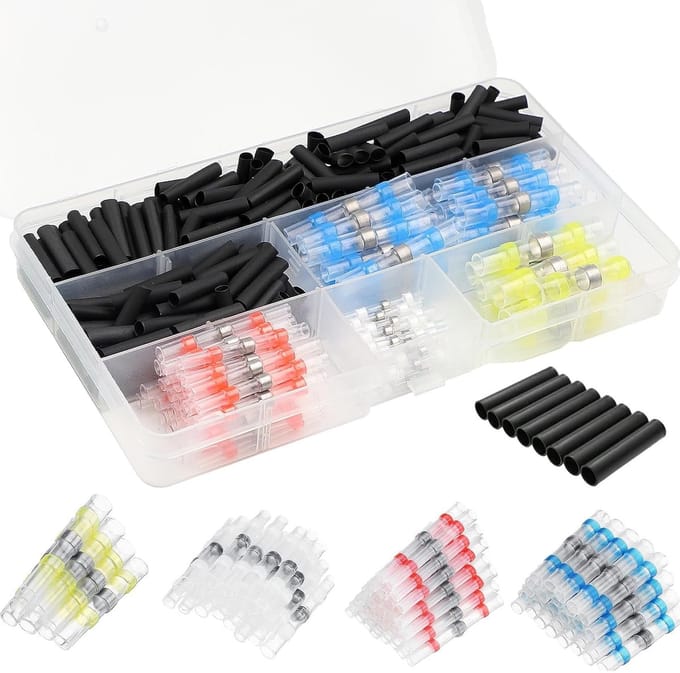 Solder Connectors 300pcs - Diverse maten - Waterdicht - Ideaal voor auto en boot - m-winkel