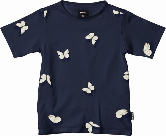 Snurk – pyjama kinderen – Butterfly Blue - Maat: 128