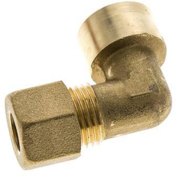 G 3/8'' x 10mm Messing L-Knelfitting 90 graden 95 Bar DIN EN 1254-2